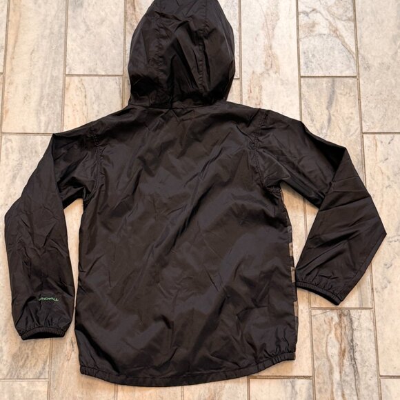 The North Face Kids Toddler size 5 black/green Windwall camo waterproof jacket - Picture 6 of 6